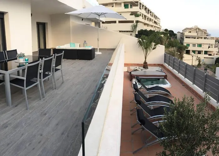 Modern With View To Gibraltar, Large Terrace And Jacuzzi Estepona